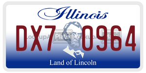 DX70964 license plate in Illinois