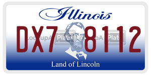 DX78112  license plate in IL