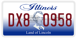 DX80958 license plate in Illinois