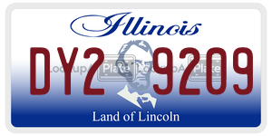 DY29209  license plate in IL