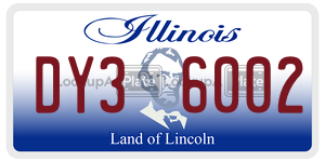 DY36002  license plate in IL