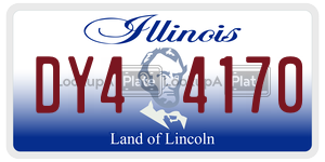 DY44170  license plate in IL