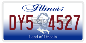 DY54527  license plate in IL
