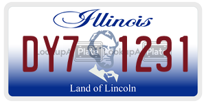 DY71231  license plate in IL