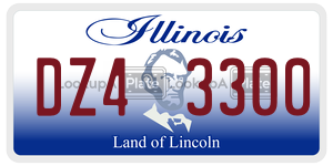 DZ43300 license plate in Illinois