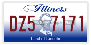 DZ57171  license plate in IL
