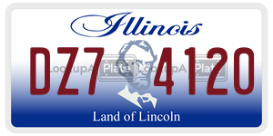 DZ74120 license plate in Illinois