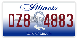 DZ84883  license plate in IL