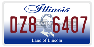 DZ86407  license plate in IL