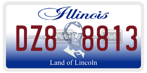 DZ88813  license plate in IL
