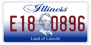 E180896 license plate in Illinois