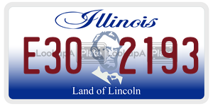 E302193 license plate in Illinois