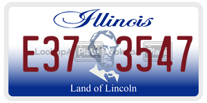 E373547  license plate in IL