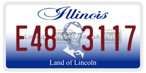 E483117 license plate in Illinois