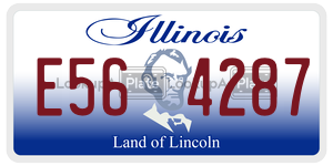 E564287  license plate in IL