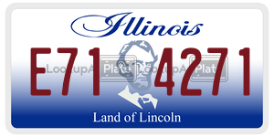 E714271  license plate in IL