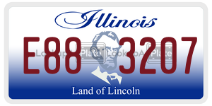 E883207  license plate in IL