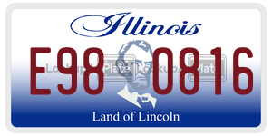 E980816 license plate in Illinois