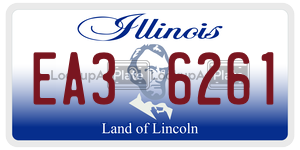 EA36261 license plate in Illinois