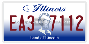 EA37112 license plate in Illinois