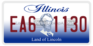 EA61130  license plate in IL