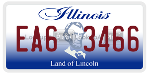 EA63466 license plate in Illinois