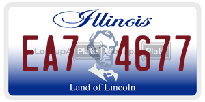 EA74677  license plate in IL