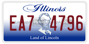 EA74796  license plate in IL