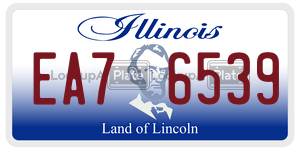 EA76539  license plate in IL