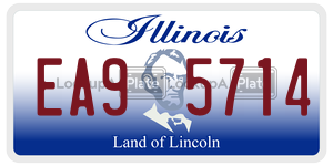 EA95714  license plate in IL