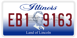 EB19163 license plate in Illinois