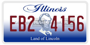 EB24156  license plate in IL