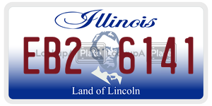 EB26141 license plate in Illinois