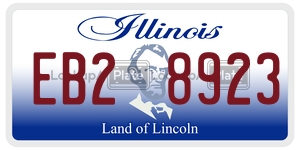 EB28923  license plate in IL