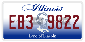 EB39822 license plate in Illinois