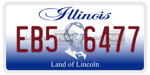 EB56477 license plate in Illinois