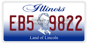 EB59822 license plate in Illinois