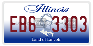 EB63303 license plate in Illinois