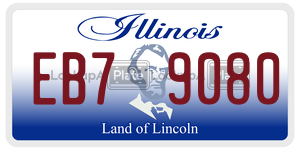 EB79080 license plate in Illinois
