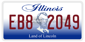 EB82049 license plate in Illinois
