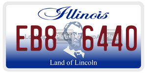 EB86440 license plate in Illinois