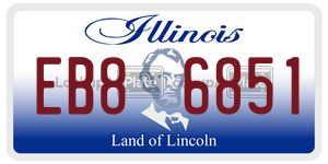 EB86851  license plate in IL