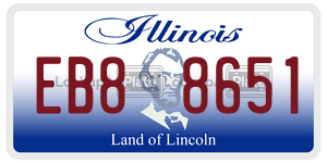 EB88651  license plate in IL
