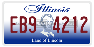 EB94212 license plate in Illinois