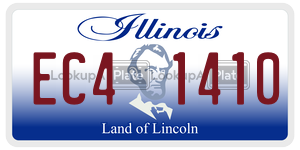 EC41410 license plate in Illinois
