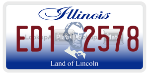 ED12578 license plate in Illinois