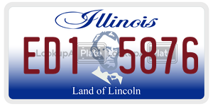 ED15876 license plate in Illinois