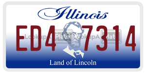 ED47314 license plate in Illinois