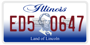 ED50647  license plate in IL