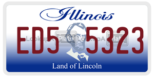 ED55323  license plate in IL